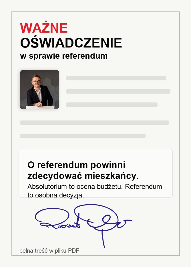 Miniatura oświadczenia w sprawie referendum
